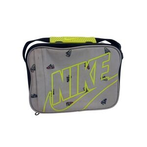 Nike Futura Fuel Insulated Lunch Bag Grey Neon Yellow Sneaker Print Just Do It